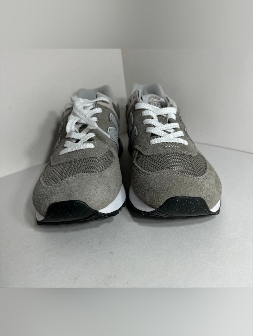 New Balance Grey Suede & Mesh Men's Sneaker - Picture 2 of 6